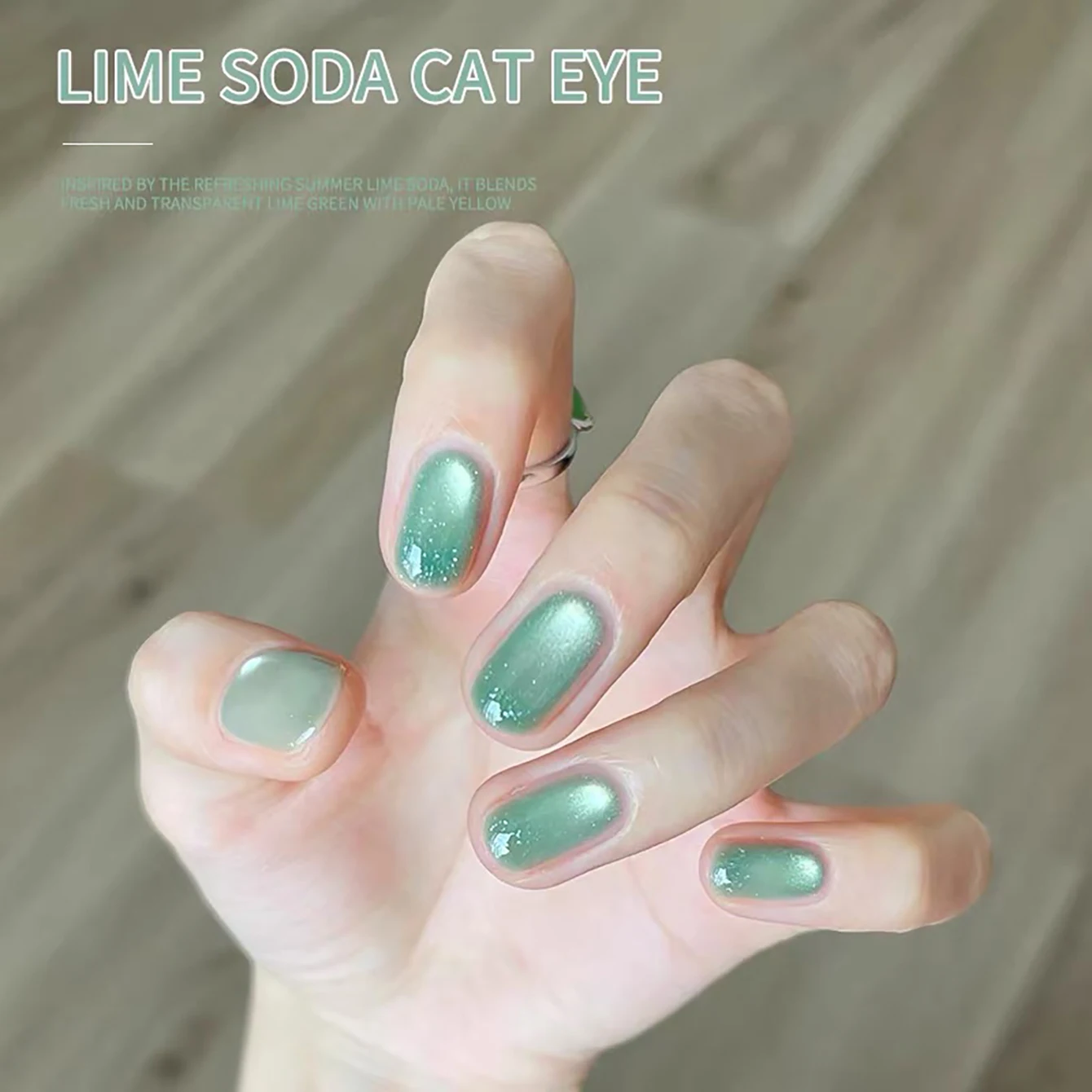 MIANEL 10ML 2026 Sommer Neu Eisiger Zitronen-Soda Frischer Grüner Katzenaugen-Gel-Nagellack Aufhellende Glasperlen Katzenmagnet-Effekt