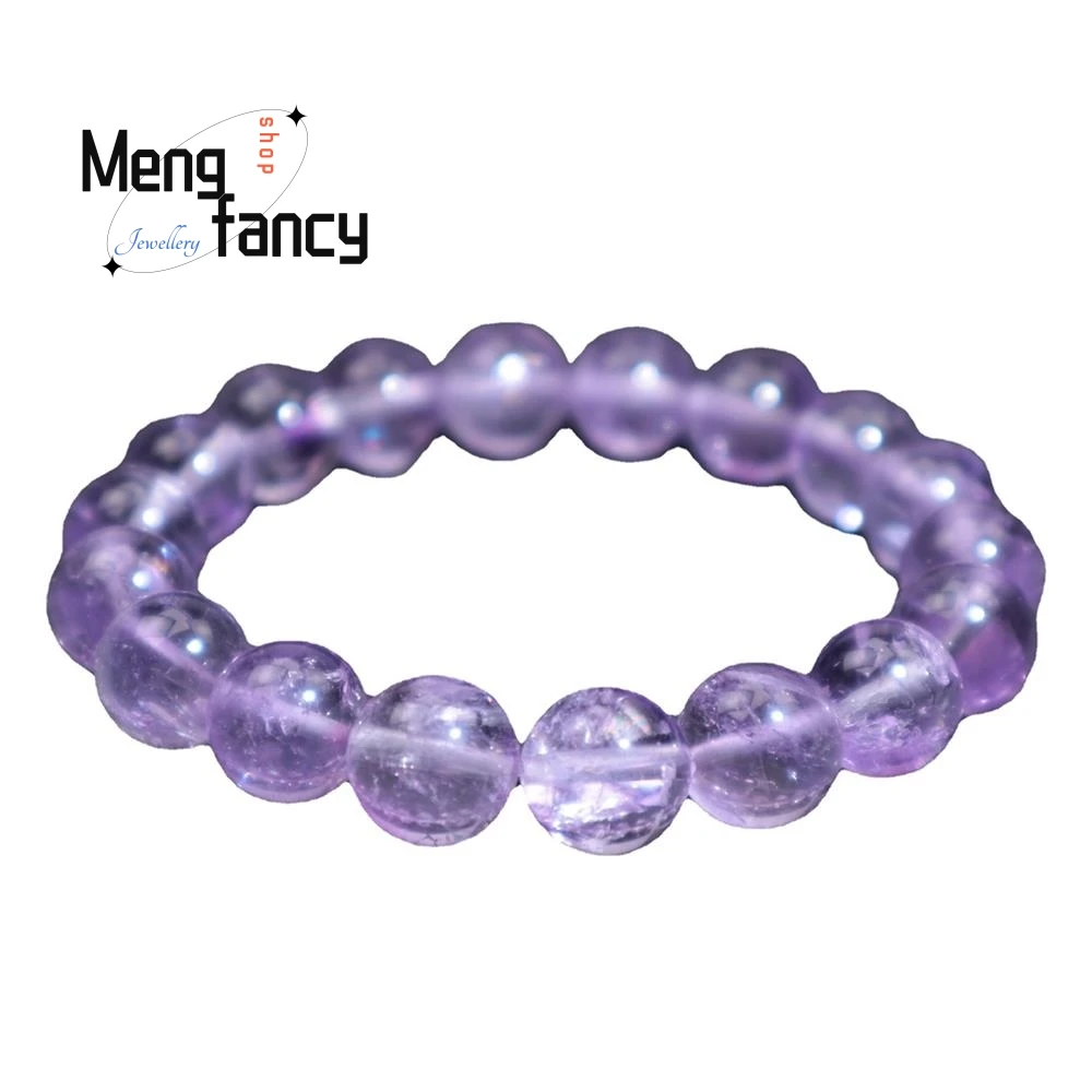 Natürliche Mode Kristall Crushed Ice Amethyst Armband einfache elegante hochwertige Modeschmuck sexy junge Mädchen Weihnachts geschenke