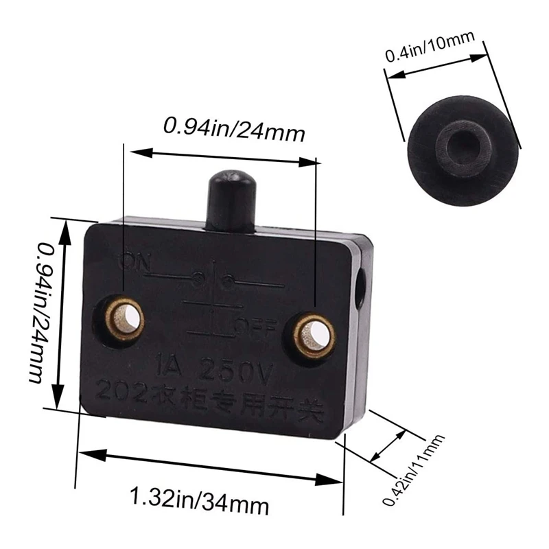 4 Pcs Cabinet Door Switch Cabinet Lamp Switch Drawers Open On Close Door Applicable To 12V 24V 110V