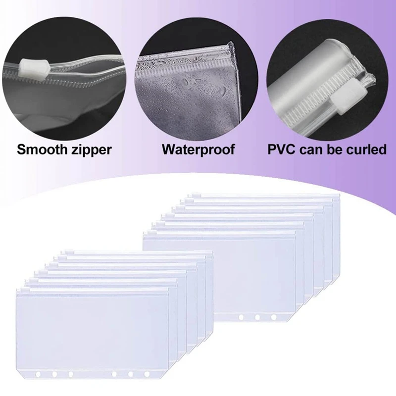 27 Pack A6 Pocket Binder Sets A6 Binder Rits Zakken Kosten Budget Lakens Cash Envelop Stickers Neon Pagina