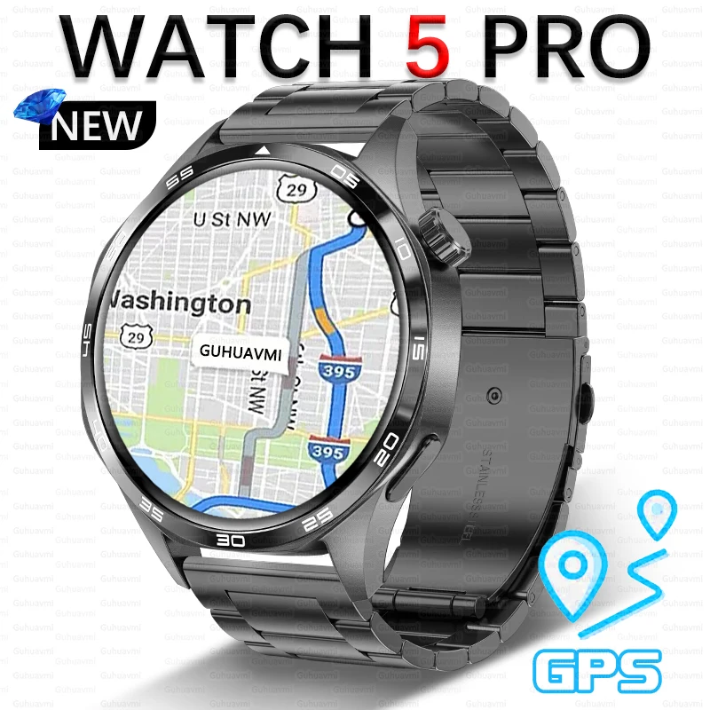 Para huawei ios esporte ao ar livre gps relógio inteligente masculino 1.53 polegadas hd tela amoled ip68 à prova dip68 água bluetooth chamada nfc