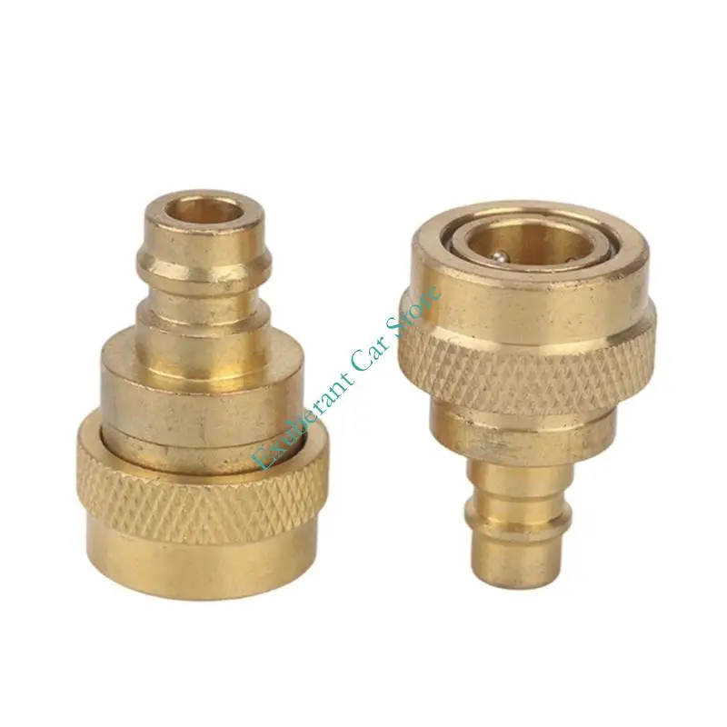 Automotive Connection Adapter Set, R134A to R1234yf High Low Side Adapters Hose Fitting Connector with Threaded Openings