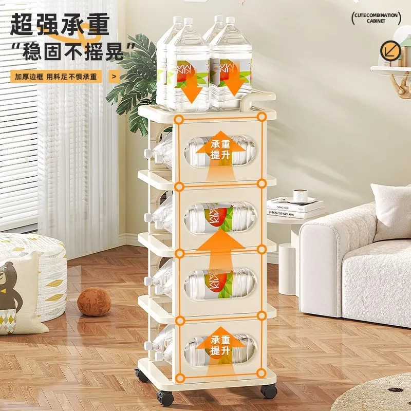 AOLIVIYA Home Storage Locker Children's Clothes Storage Box Bedside Table Storage Cabinet Drawer Type Toy Snack Cabinet