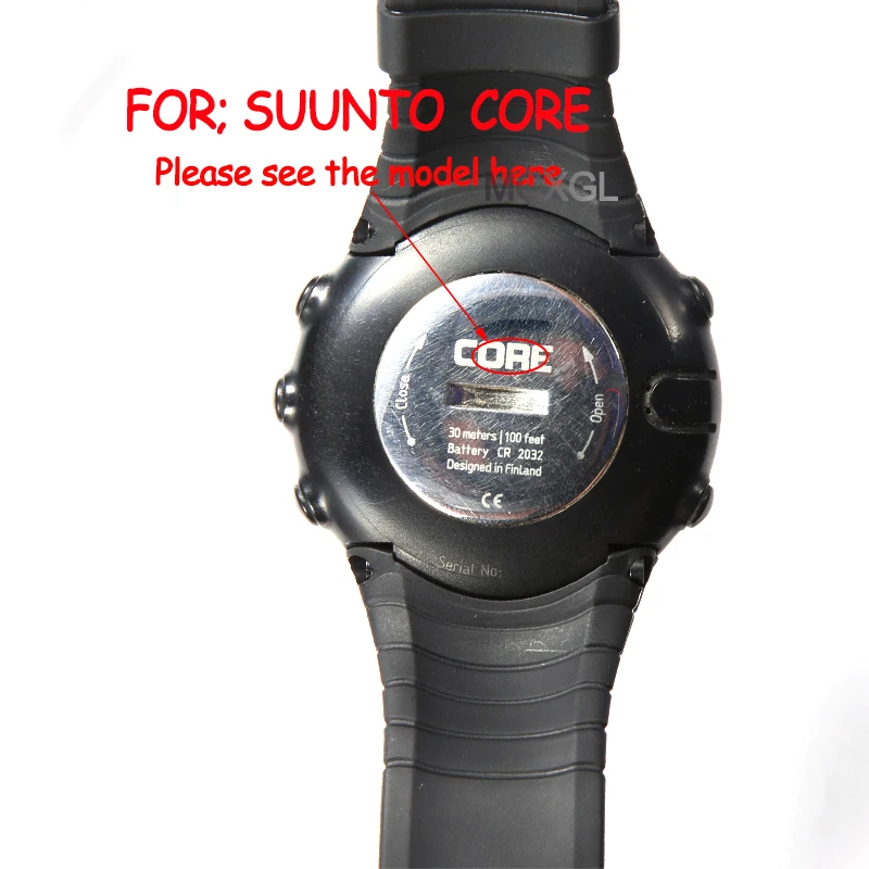 Rubber Replacemnet Strap for Suunto core Men\'s Sport Waterproof Watch Band  Black Watch Accessories Wristbands