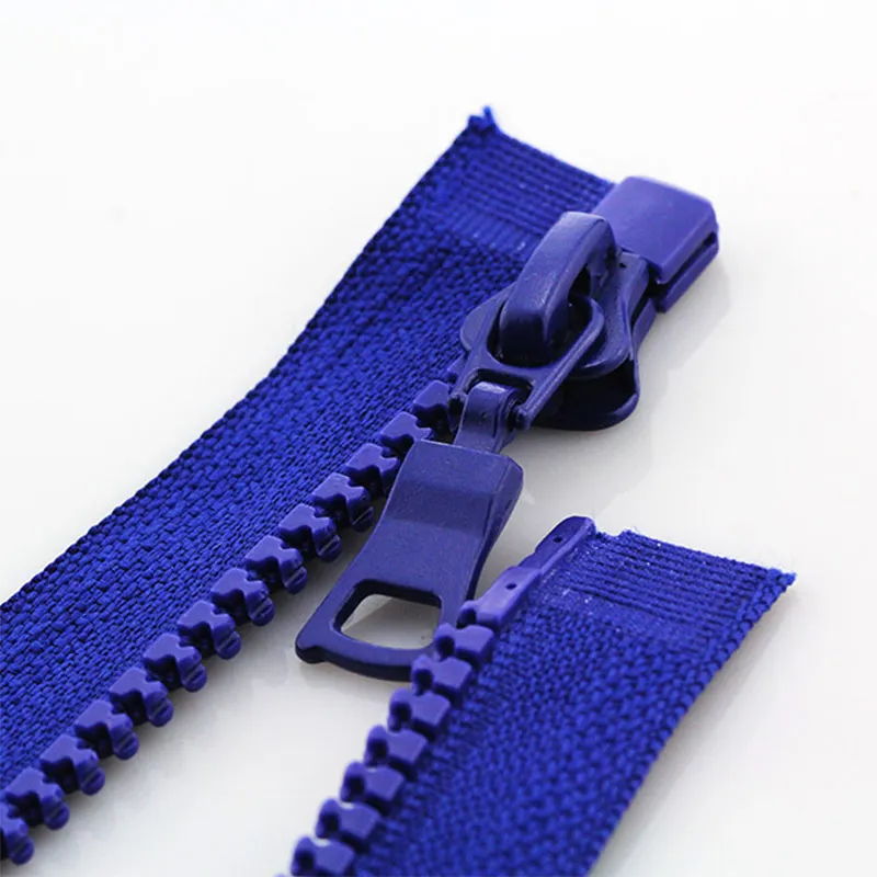 1 pezzo 5 # Cerniere in plastica con chiusura automatica a estremità aperta con cerniera in resina da 55/60/70/80/90 cm per cucire borse per