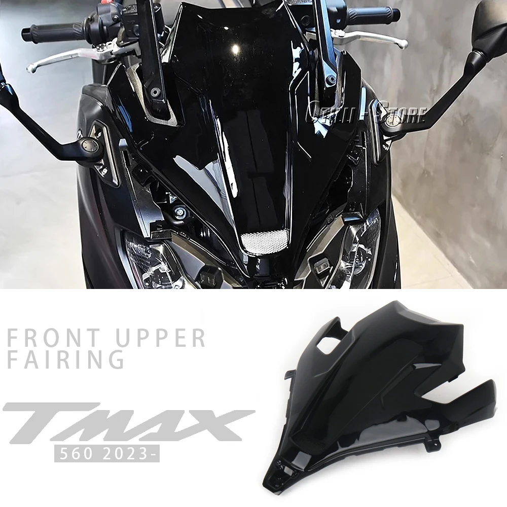 

Для мотоцикла Yamaha T-Max 560 T-MAX560 T-MAX 560 TMAX560 2023 2024 Новинка глянцевая черная передняя верхняя обтекатель носовая панель