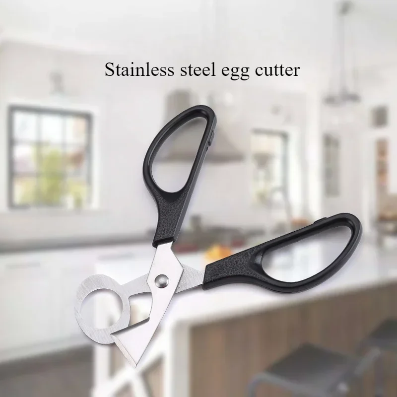 Creative Stainless Steel Cut Whisk Egg Apparatus Pigeon Quail Egg Scissor Bird Opener Kitchen Tool Clipper Gen Eggshell Cutter