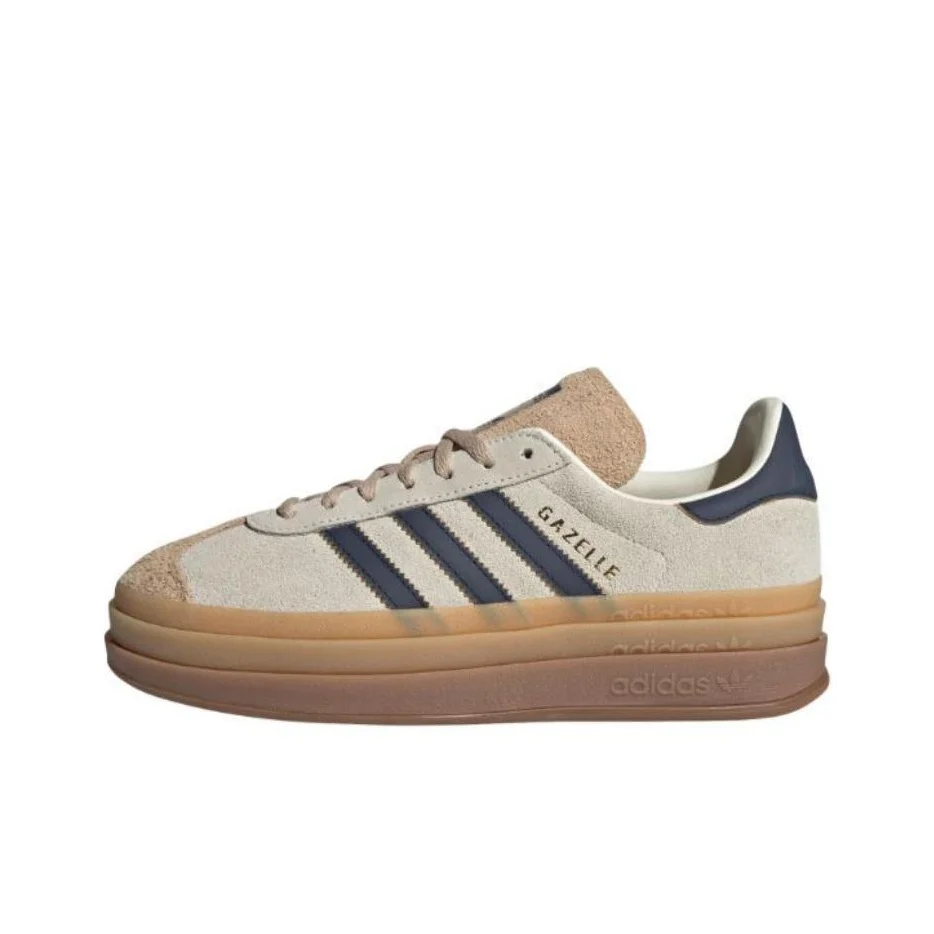 Adidas Originals GAZELLE BOLD Synthetic Leather Low top Skateboard Shoes Women's Brown JQ5126