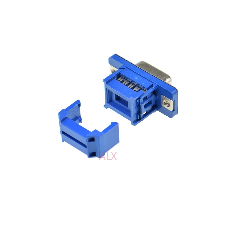 5pcs Didc9 Db9 Male Female Serial Port Connector Idc Crimp Type D-Sub Rs232 Com Connectors 9pin Socket 9p Adapter For Cable