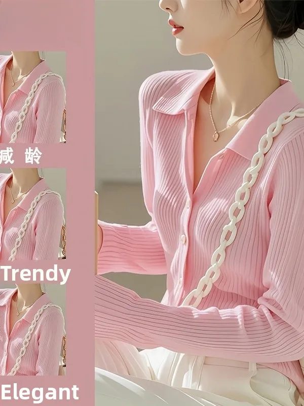 

Розовый длинный вязаный свитер-топ из смесовой вискозы для женщин: комфорт и стиль