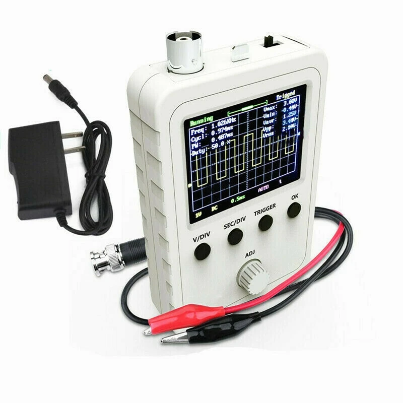 DSO150 Digital Oscilloscope 2.4 inch LCD Display with Clip + Adpater Data oscilloscope meter output