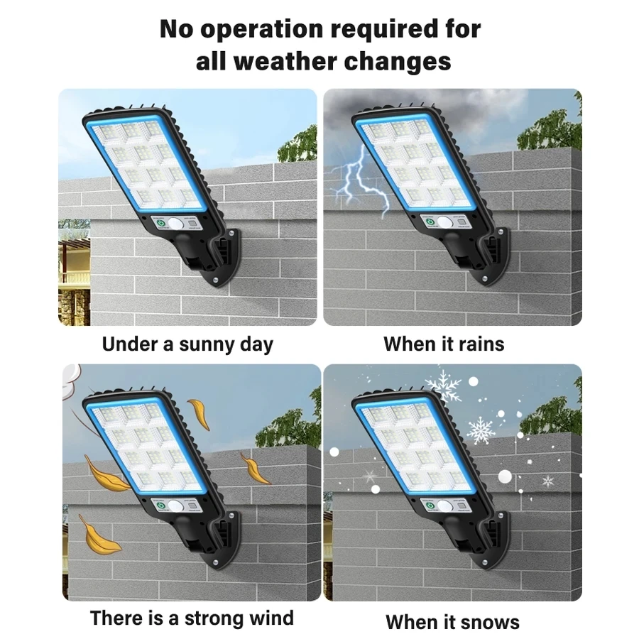 1/2/4pc Solar LED Motion Sensor Wall Lamp 3 Working Modes With Remote Control For Outdoor Garden Courtyard Garage Street Lamp