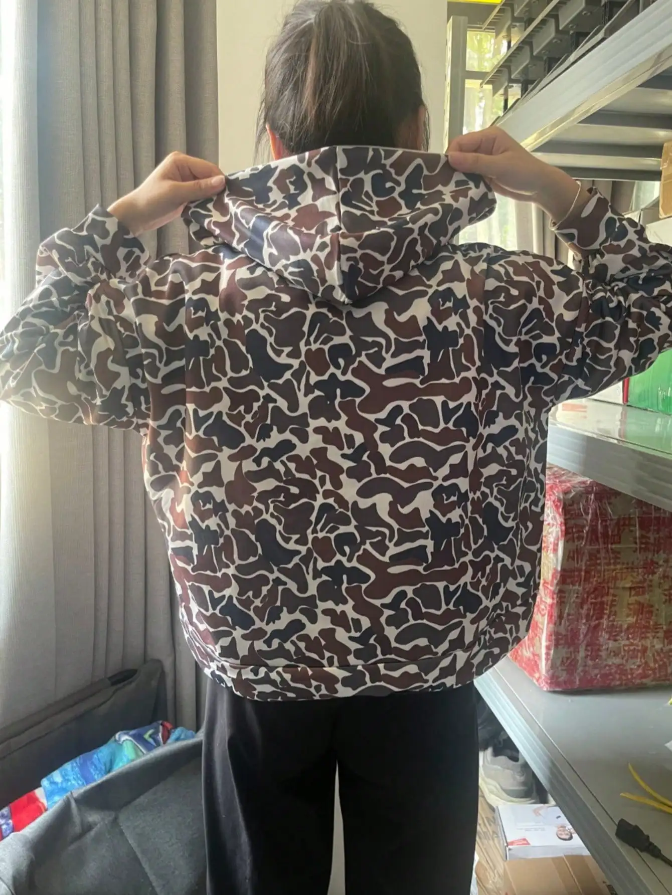 كامو زمم هوديي للنساء ربع الرمز البريدي هوديي سترة التكتيكية نمط اقتصاص الرياضة البلوز #6