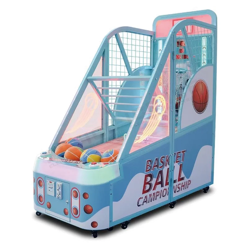 

Новый дизайн, детский баскетбольный аркадный автомат с монетоприемником, спортивный стиль, парк развлечений, игра с металлическим обручем для детей