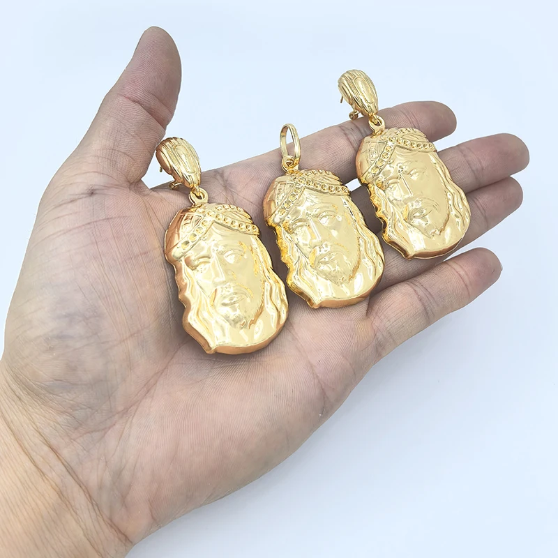 African Necklace Pharaoh Earrings Italian Gold Plated Nigerian Jewelry Set For Wedding Engagement Party Bijoux
