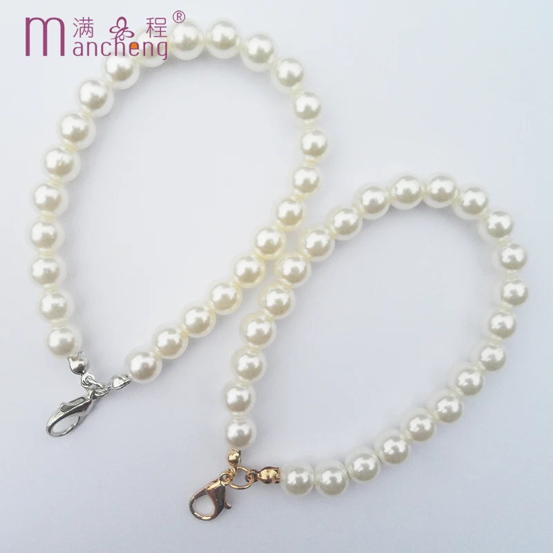 official-website 2 rupee item White Key Chains Women Men All Match Mobile Phone Buckle Pearl Accessories Suitable for Bracelet