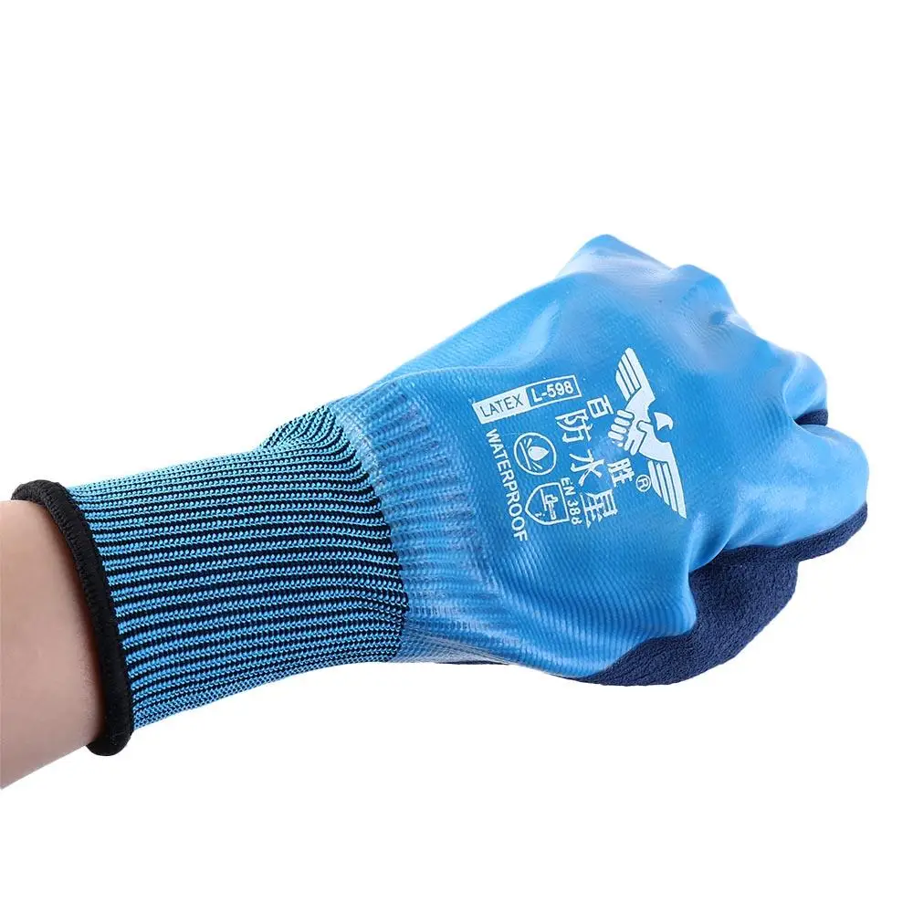 1 Pair Anti Slip Pet Protection Outdoor Sport Fishing Garden Latex Gloves Safety Industrial Gloves Work Gloves