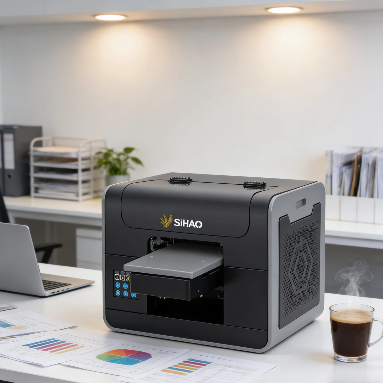 

UV Flatbed Printer for Personalized Tumblers Wood Keychains 6.3 Inch Double Head High Resolution Printing