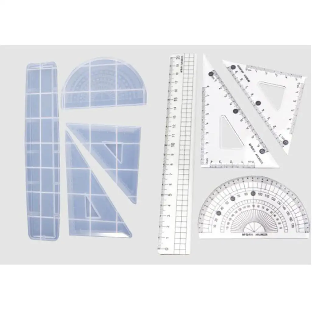 

Silicone Resin Moulds for Epoxy Clay Polymer Casting DIY Craft Ruler Mold for School Stationery and Cake Art Projects
