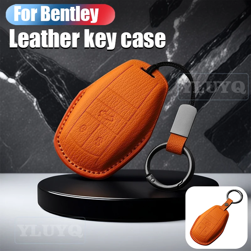 

Leather car key case for Bentley Continental, Tian Yue, Tian Yue Fei V8 goatskin keychain Car Accessories Interior modifications