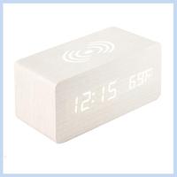 MLGB-Led Electric Alarm Clock Wireless Phone Charger Charging Pad Station Wireless Charging Digital Clock