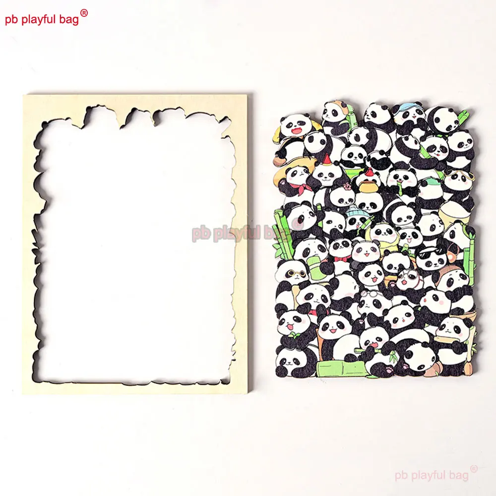 Creative Irregular Wooden Animal Puzzle Set Panda, Fox & Cat Jigsaw Toys for Kids Fun Brain-Teasing Educational Game Gift UG427