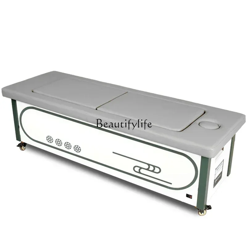 Three-Way Catalytic Moxibustion Bed Full Body Physiotherapy Massage Steaming Bed Automatic Intelligent Smoke-Free