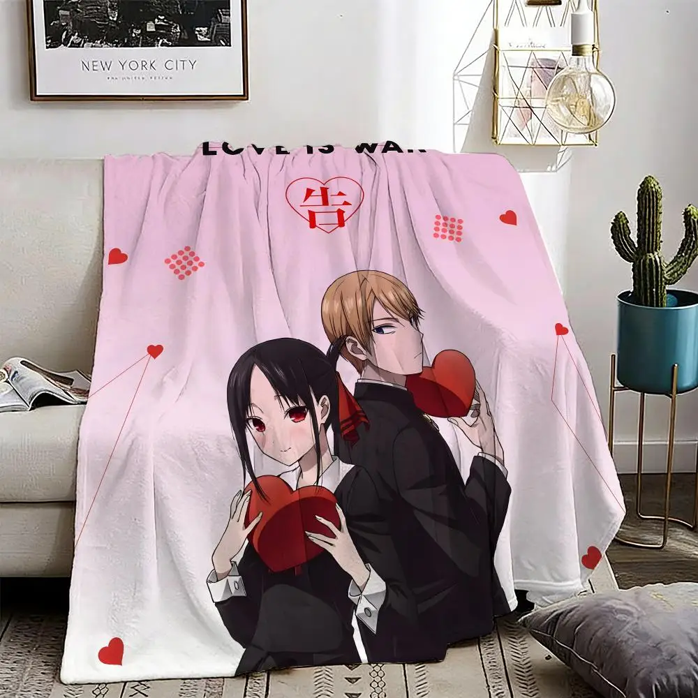 

ANIME K-kaguya-sama Love Is War Throw Lightweight 240g Flannel Blanket Soft Skin-friendly for Summer Cooling