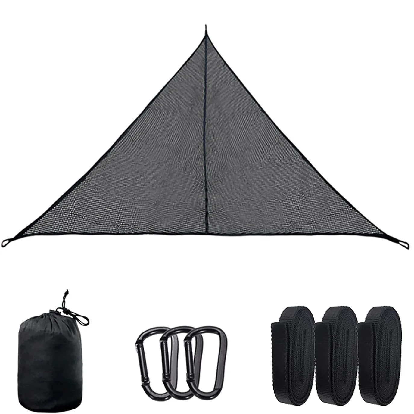 2.9x2.9x2.9m triangular hammock, aerial tree tent, aerial camping mesh, outdoor multi person hammock