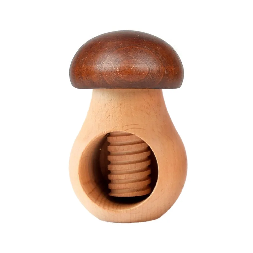 Portable Wooden Nutcracker Easy Cracking Mushroom Shaped Walnut Opener Multifunctional Walnut Plier