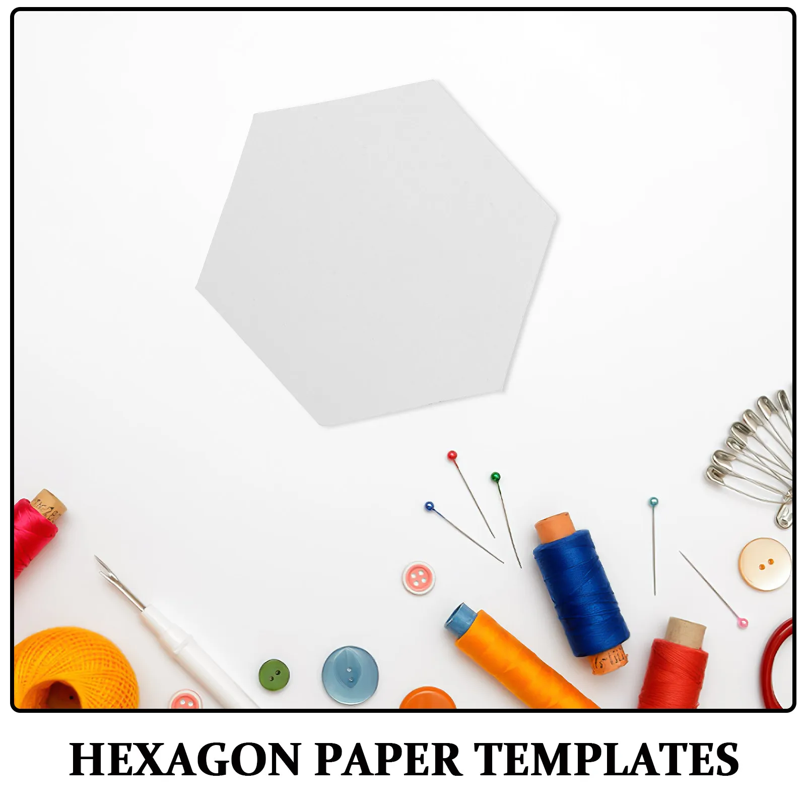 200Pcs Smooth Edge Hexagon Paper Templates for Foundation Paper Piecing Quilting Sewing Craft Patchwork DIY Quilt Kits 1.6 Inch view 5