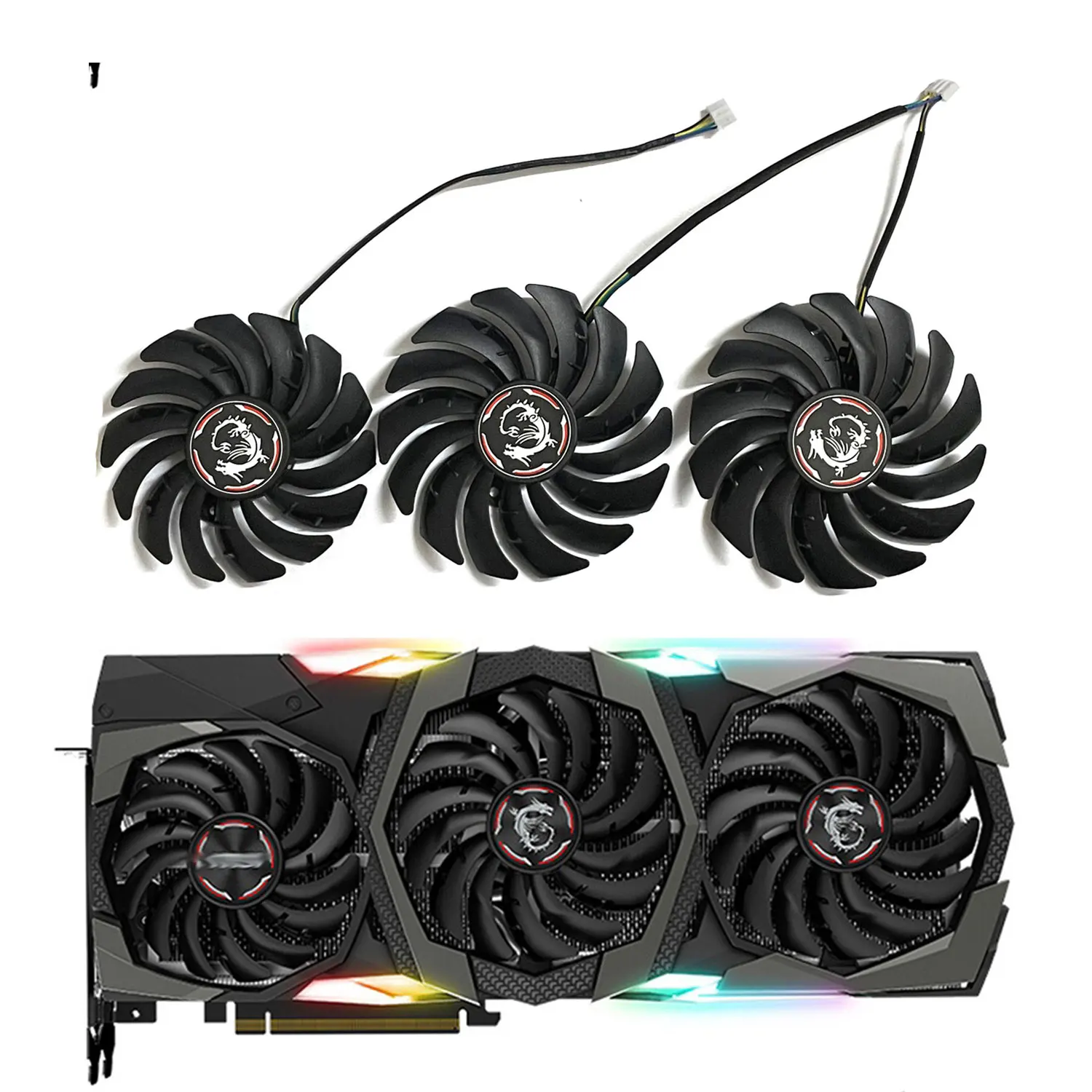 

PLD09210B12HH PLD10010B12HH RTX2080Ti GPU Cooler FAN ​for MSI RTX 2070 2080 SUPER 2080Ti GAMING X TRIO Graphics Video card fan