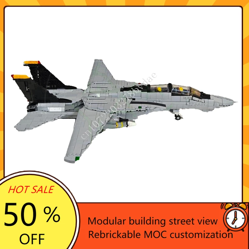 

2075PCS MOC Custom Puzzle Grumman F-14 TOMCAT Plane Model DIY Assembled Aircraft Educational Technology Children Toys Xmas Gifts