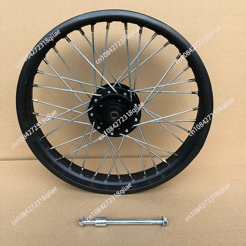 Motorcycle wheel hub is suitable for CG125 disc brake front wheel net retro modified rim spoke steel wire rim accessories