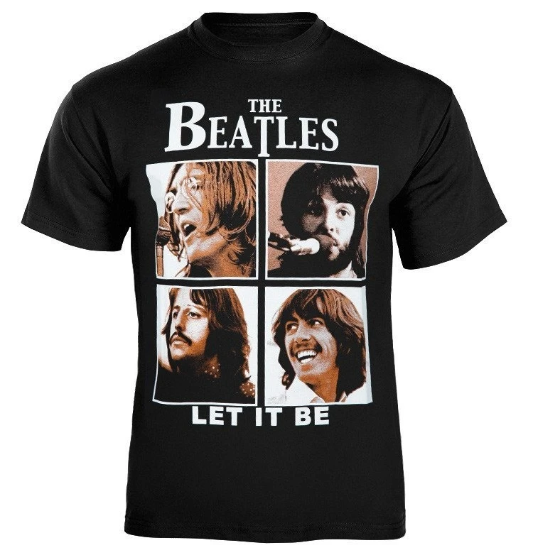 

THE BEATLES LET IT BE Band T-Shirt Men's and Women's Short Sleeve Retro Hip Hop Tops Trend Brand T-shirt Summer Men Streetwear