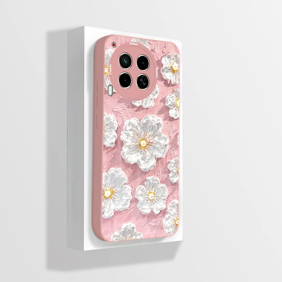 For Tecno Camon 30 4G 5G Case Luxury Cute Soft Silicone Color Cover for Tecno Camon 30 5G Phone Coque Camon30 4G Flower Fundas