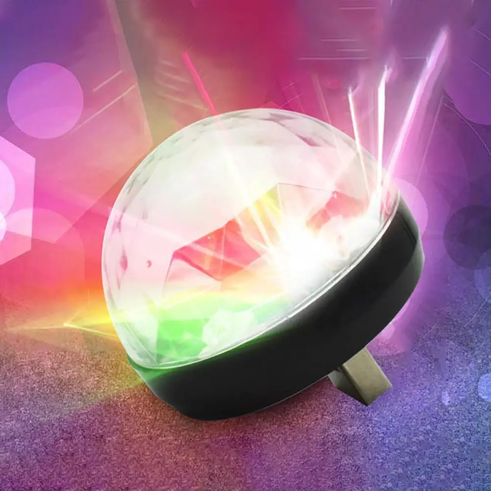 Portable Mini USB Disco Light High Brightness Compact Size Plug-and-Play RGB LED Party Light USB Disco Lamp Decoration