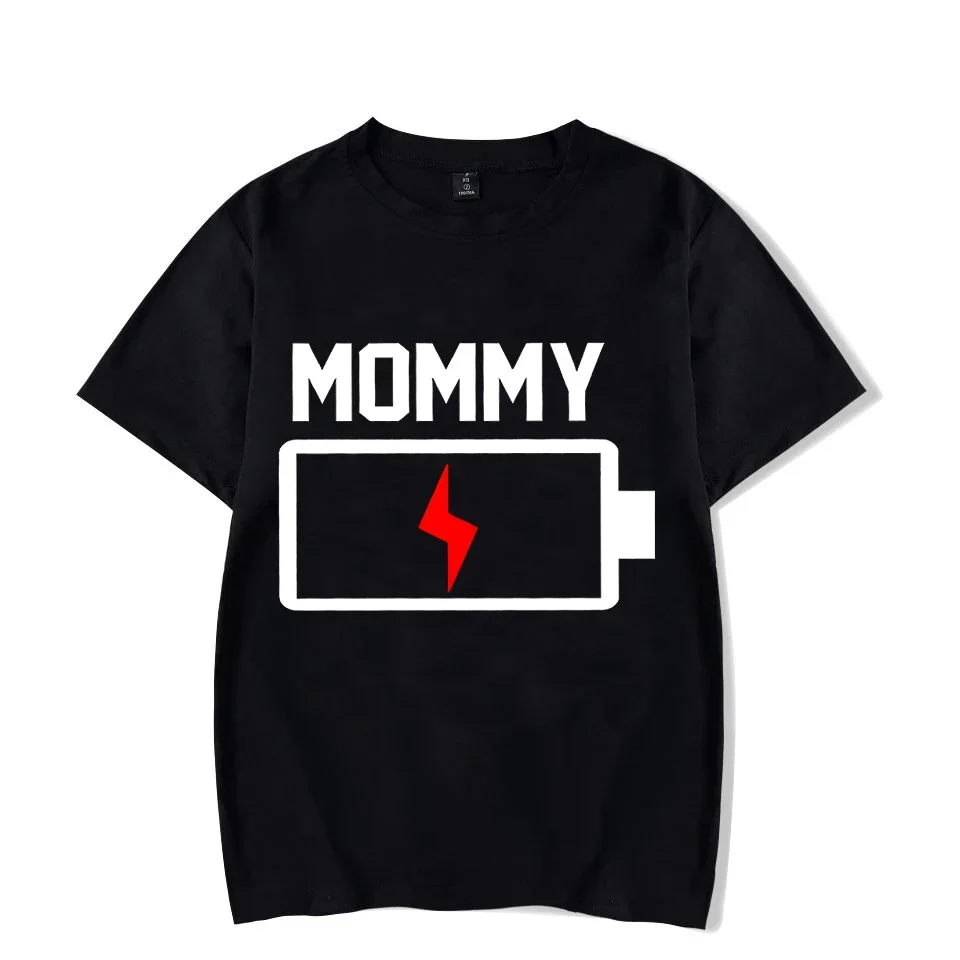 Funny Electricity Print Celebrate Family Matching Outfits Electricity Increase Graphic Daddy/Mommy/kid Matching Clothes