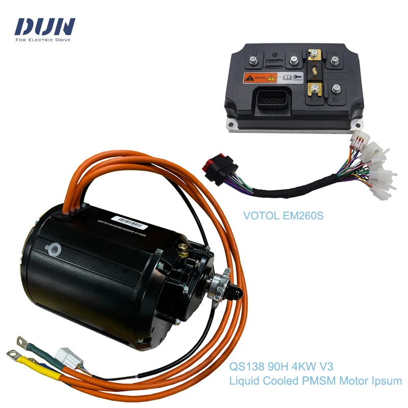 

Двигатель PMSM QS138 V3 90H 4000W с жидкостным охлаждением и редуктором, улучшенная термостойкость, с контроллером Votol EM260S