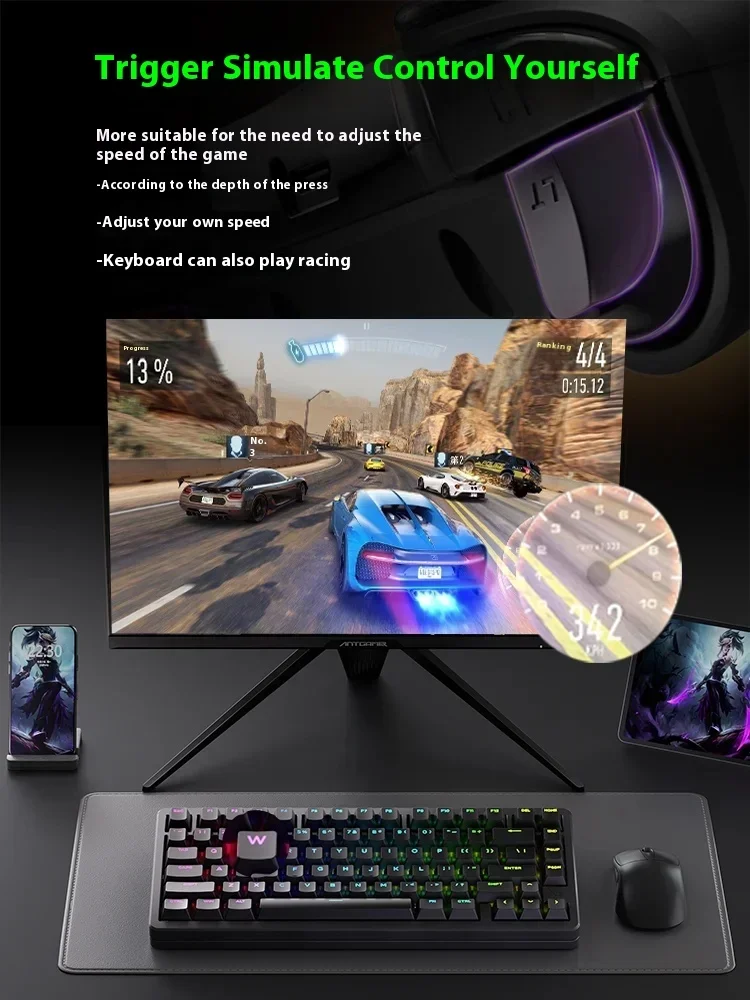 ANTGAMER AGK75 لوحة المفاتيح ذات المحور المغناطيسي ثلاثة أوضاع 8K RGB لوحة مفاتيح الألعاب اللاسلكية سبائك الألومنيوم الساخن مبادلة ألعاب الكمبيوتر الهدايا