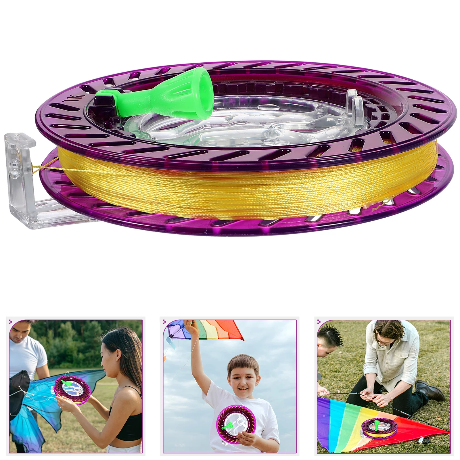 1 Set Anti-Shock Ball Bearing Reel Durable Wind Resistant Spool For Outdoor Kite Flying Kite Accessories Winder Tool Kids Supply