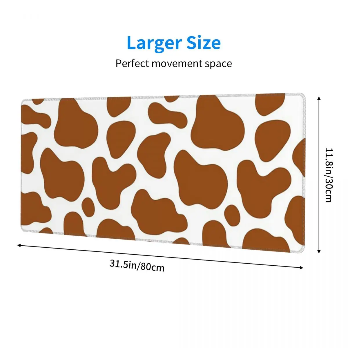 Large Mouse Pad Cow Brown Spots Cute Cow Skin Pattern Gamer PC Laptop Mats Keyboard Carpet Computer Gaming Desk Mat