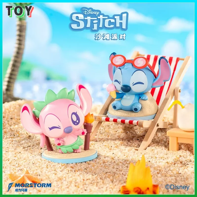 

Подлинная серия Stitch Beach Party слепая коробка Q версия Lilo & Stitch аниме фигурка модель загадочная коробка настольный декор игрушка подарок на день рождения