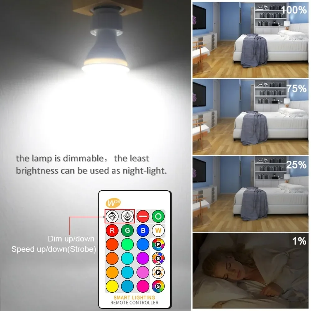 2 قطعة GU10 Led الأضواء RGB 8 واط الأبيض الدافئة الأبيض 16 ألوان مع جهاز التحكم عن بعد للمنزل عطلة الديكور الداخلي