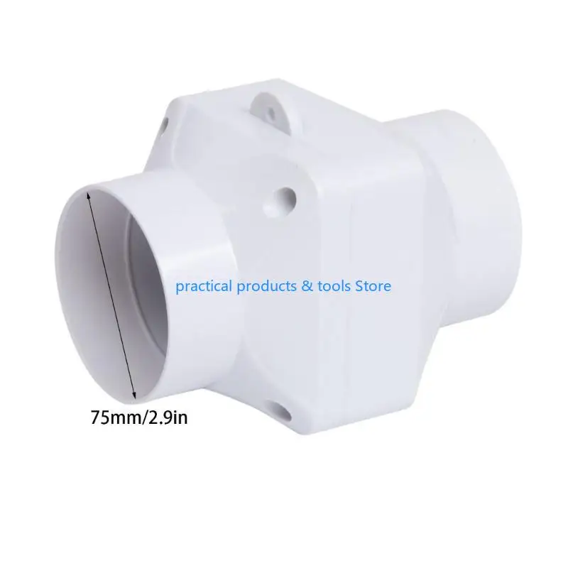 77JB مروحة عادم أنابيب صغيرة متعددة الأغراض مقاس 75 مم PVC لمصانع حمامات المطبخ