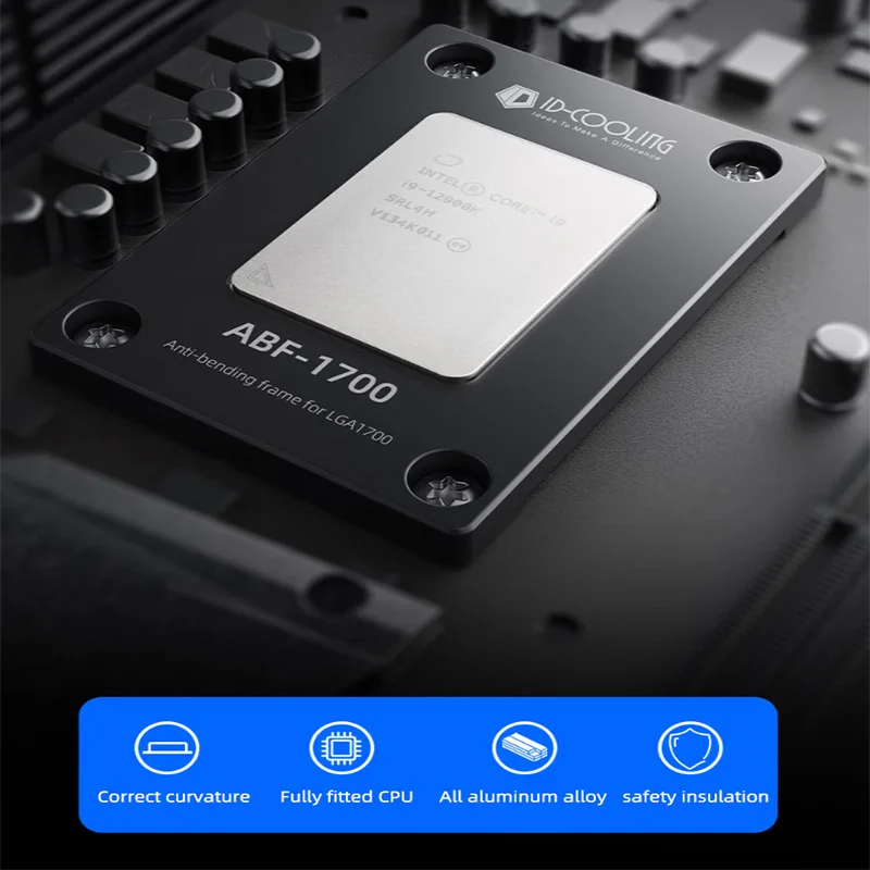 ID-COOLING ABF-1700 CPU مشبك مضاد للانحناء جميع سبائك الألومنيوم يأتي مع مفك براغي معزول على شكل حرف L لـ LGA1700 #2