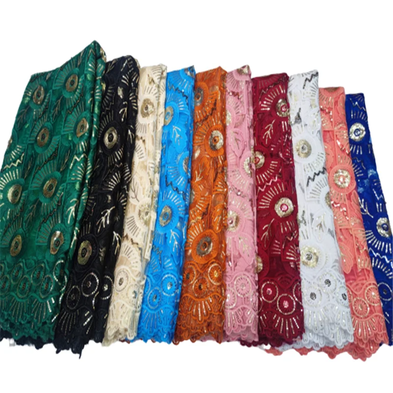 

Orange/Gold Sequins Design African Mesh Lace Fabric High Quality French Laces Fabric Beautiful Tulle For Party Materials