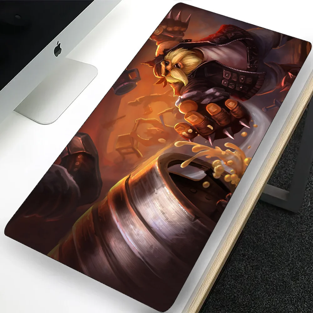 Grande mouse pad de jogos para computador, League of Legends, Gragas Mousepad, PC Gamer, laptop, tapete de teclado XXL, Desk Pad