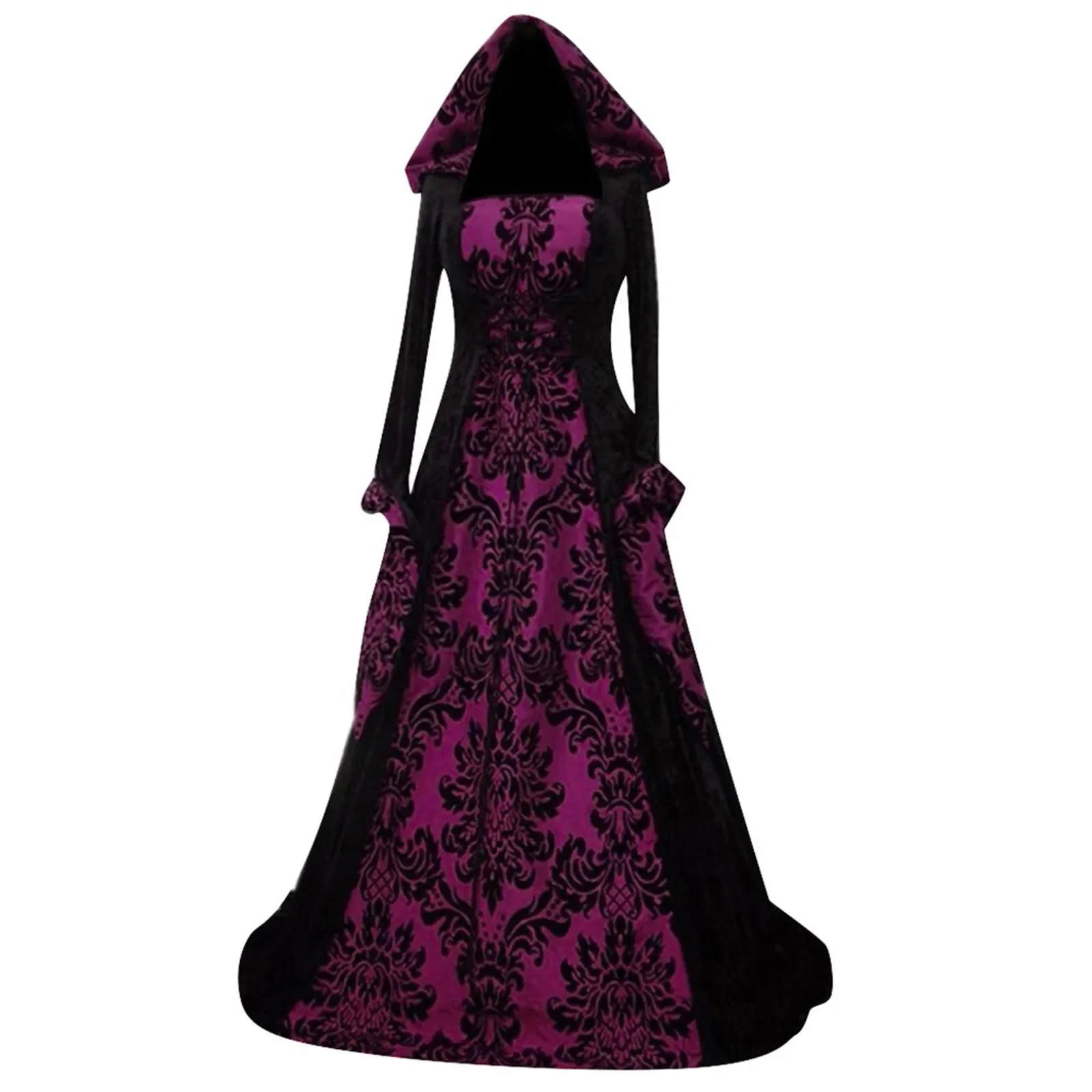 Costume Wicca Witch Medieval Dress Women Adult Plus Size Scary Cosplay Gothic New Wizard Halloween Costumes For Women