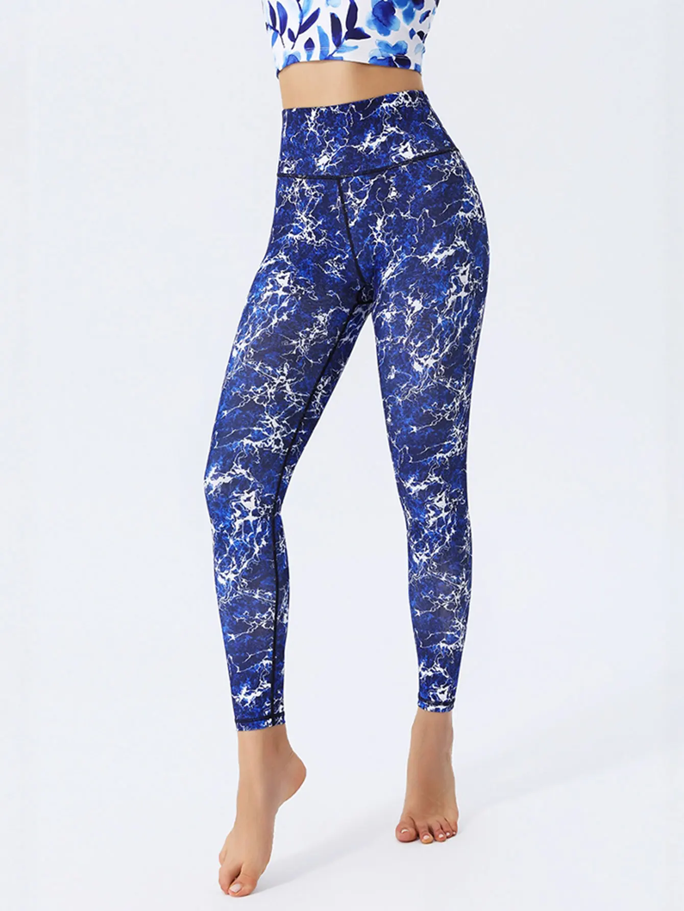 Women's High Waist Slim Fit Leggings Full Print Casual Sport Autumn Winter Decnet Bottoms